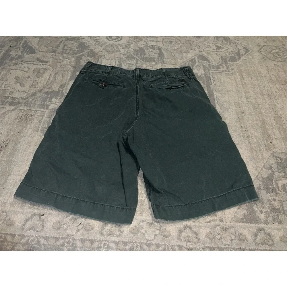 American Eagle Outfitters Mens Sz 30 Cargo‎ Shorts Zip Flat front Green